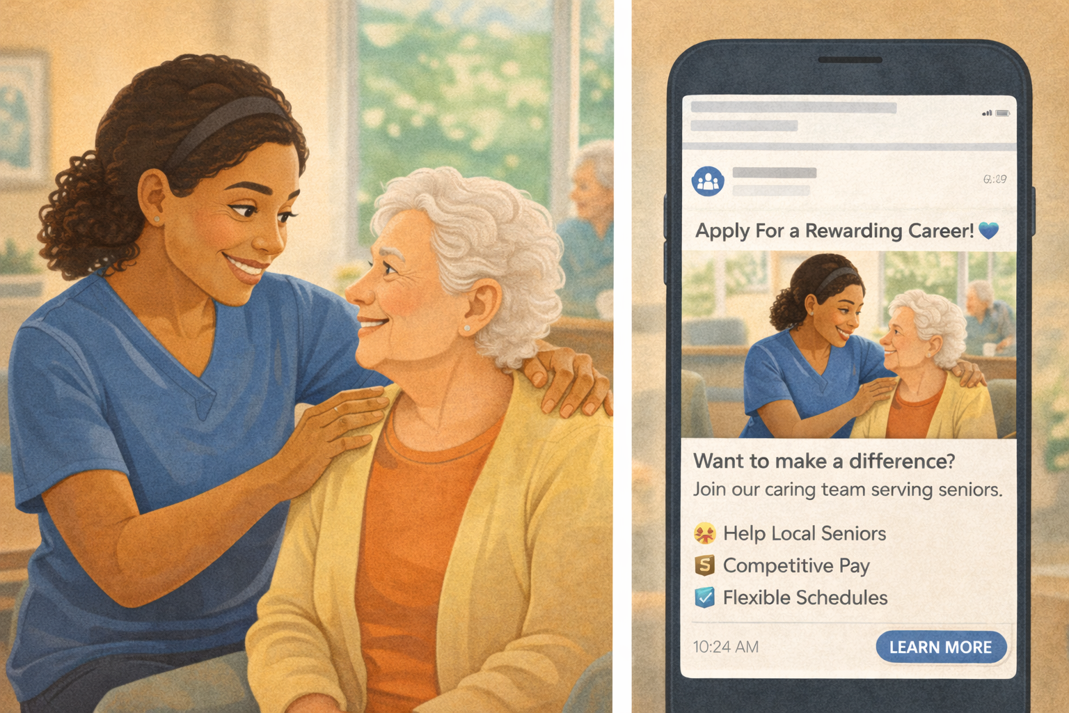 Recruiting Senior Living Staff with Facebook and Instagram Ads